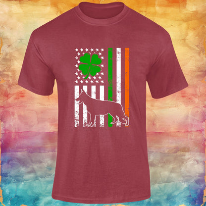 German Shepherd St Patricks Day Unisex Softstyle Tee