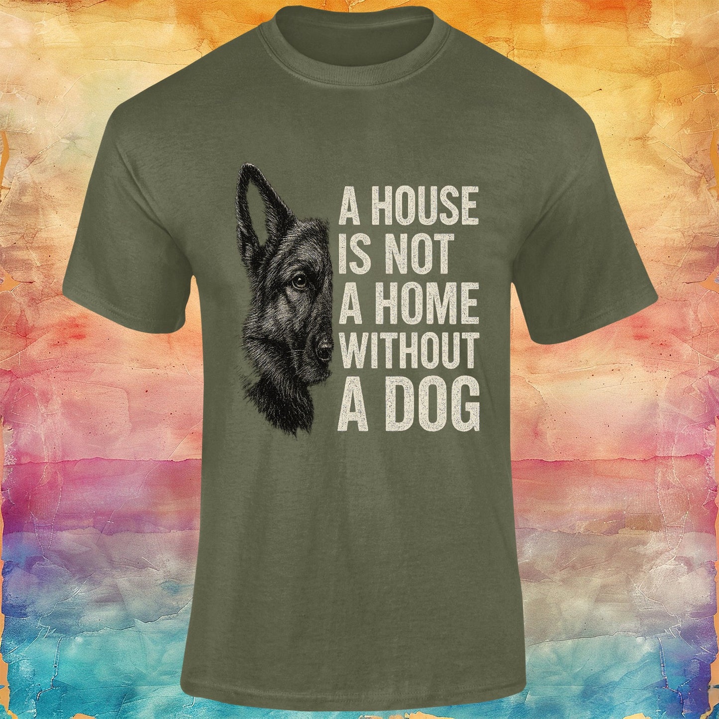 A House is Not a Home Without a Dog Unisex Softstyle Tee
