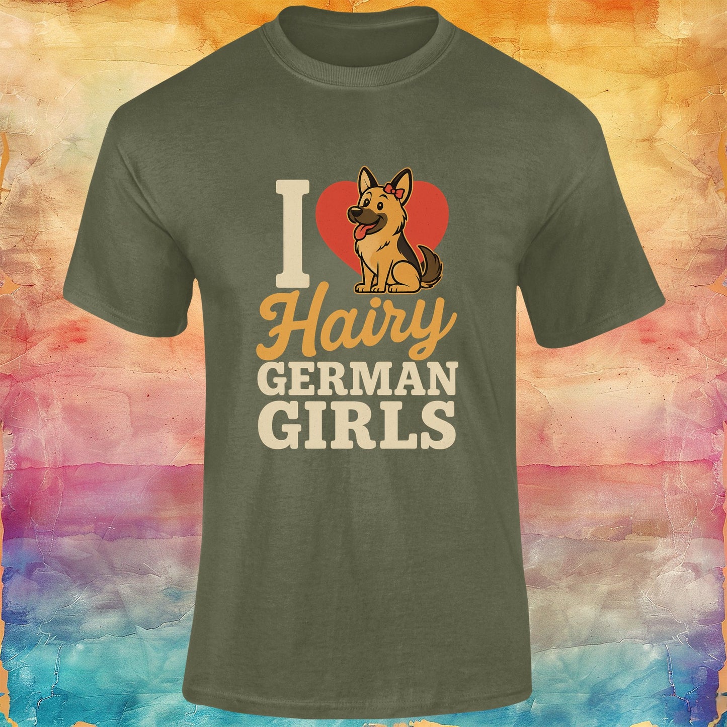 I Love Hairy German Girls Unisex Softstyle Tee