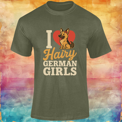 I Love Hairy German Girls Unisex Softstyle Tee