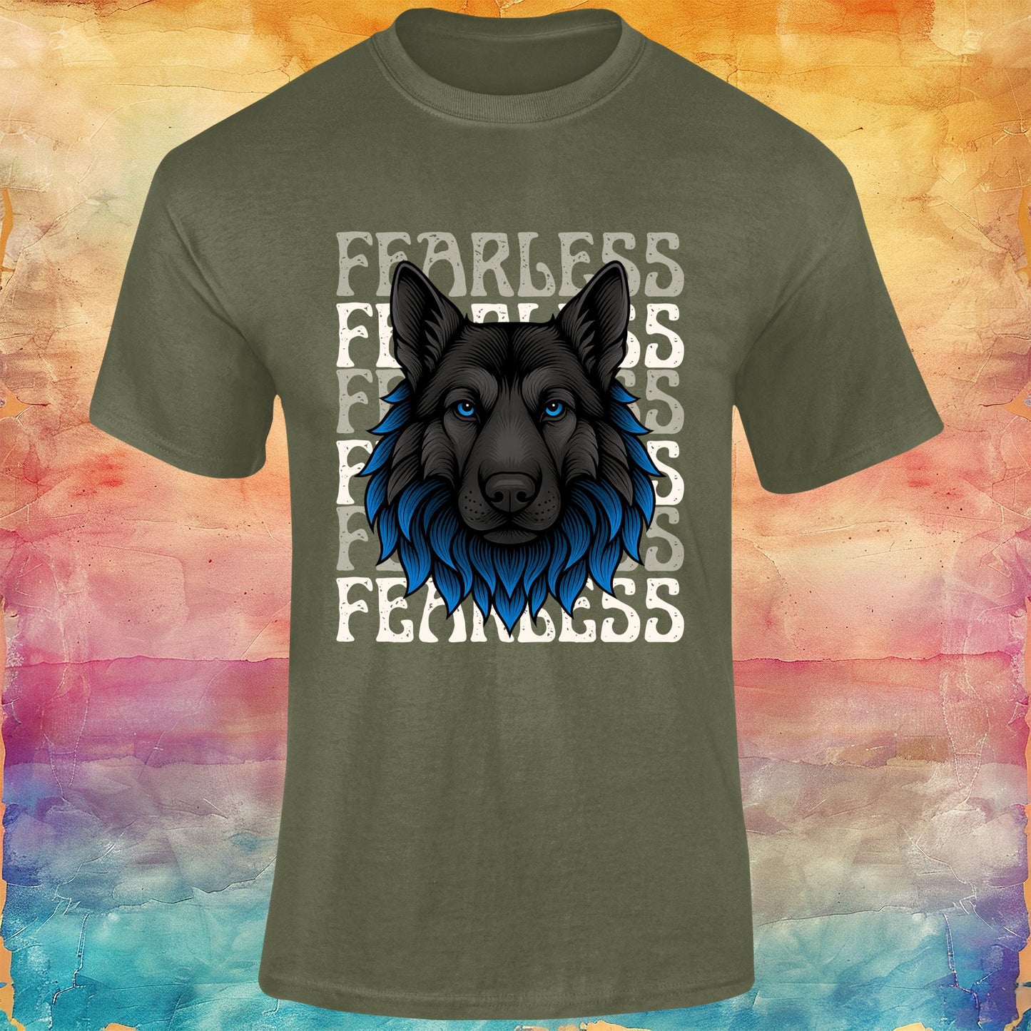 Fearless German Shepherd Unisex Softstyle Tee