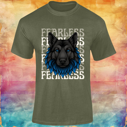 Fearless German Shepherd Unisex Softstyle Tee