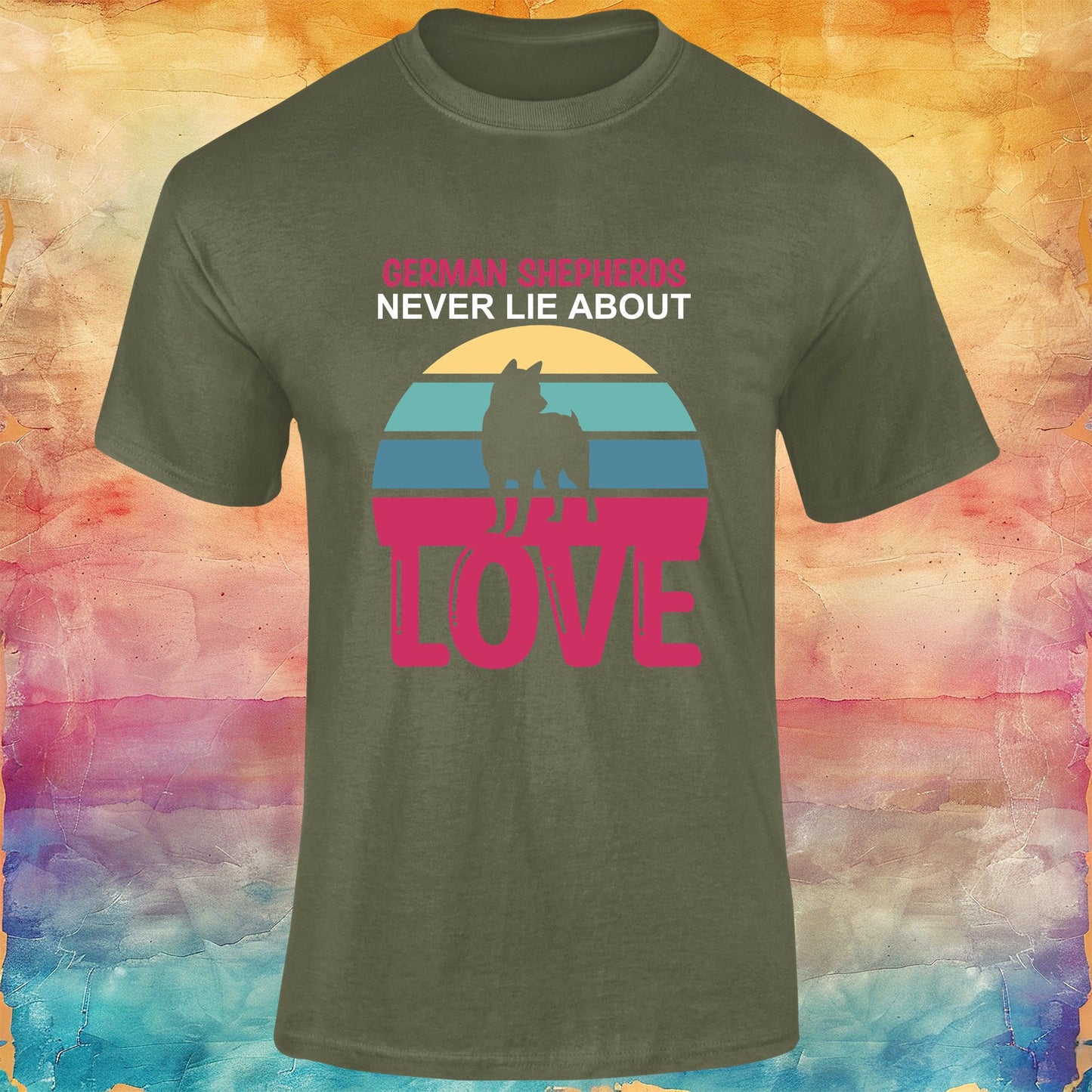 German Shepherds Never Lie About Love Unisex Softstyle Tee