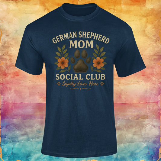 German Shepherd Mom Social Club Unisex Softstyle Tee
