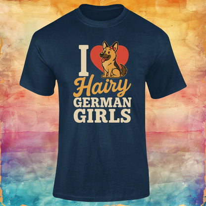 I Love Hairy German Girls Unisex Softstyle Tee