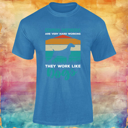 German Shepherds are Very Hard Working Unisex Softstyle Tee