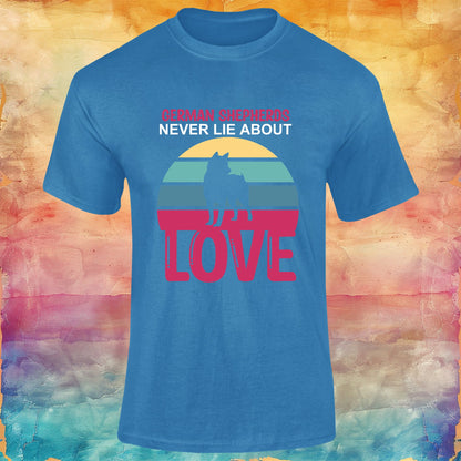 German Shepherds Never Lie About Love Unisex Softstyle Tee