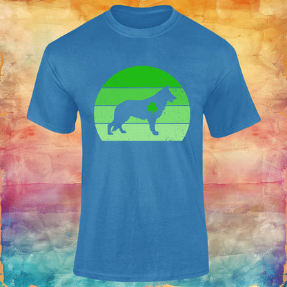 German Shepherd St Patricks Day Unisex Softstyle Tee