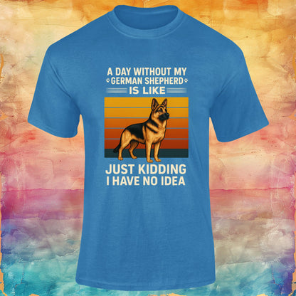 A Day Without My German Shepherd Unisex Softstyle Tee