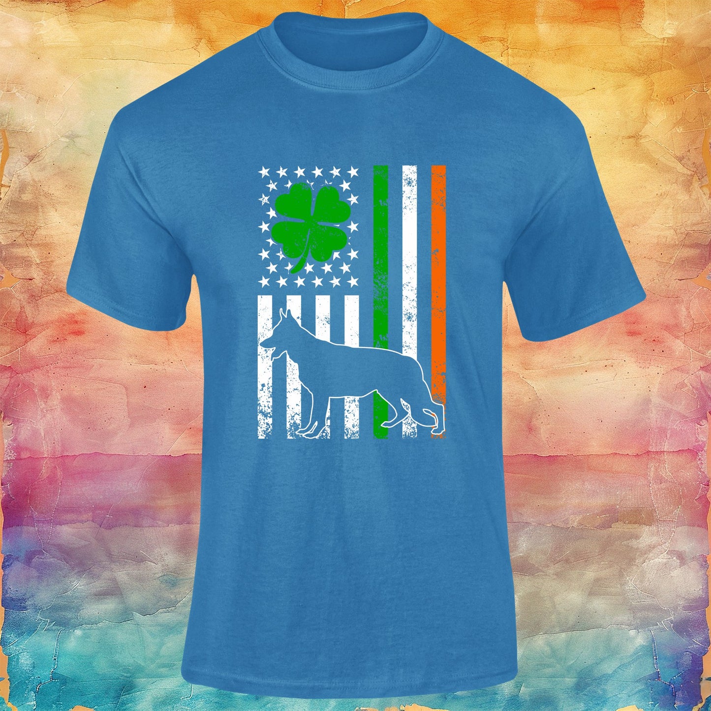 German Shepherd St Patricks Day Unisex Softstyle Tee