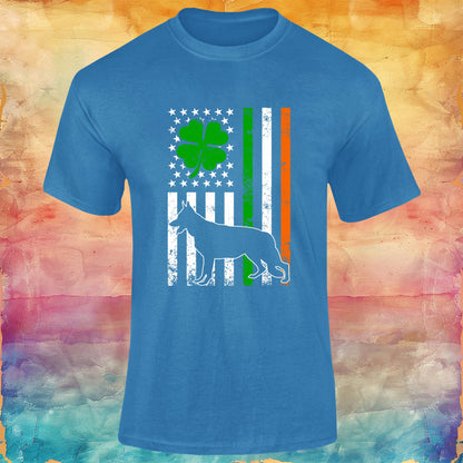 German Shepherd St Patricks Day Unisex Softstyle Tee