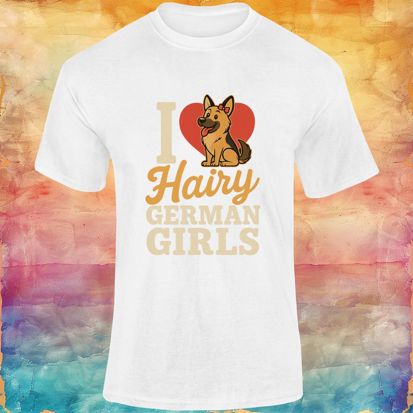 I Love Hairy German Girls Unisex Softstyle Tee
