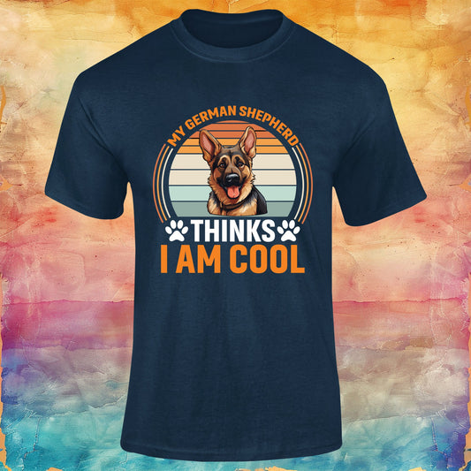 My German Shepherd Thinks I am Cool Unisex Softstyle Tee