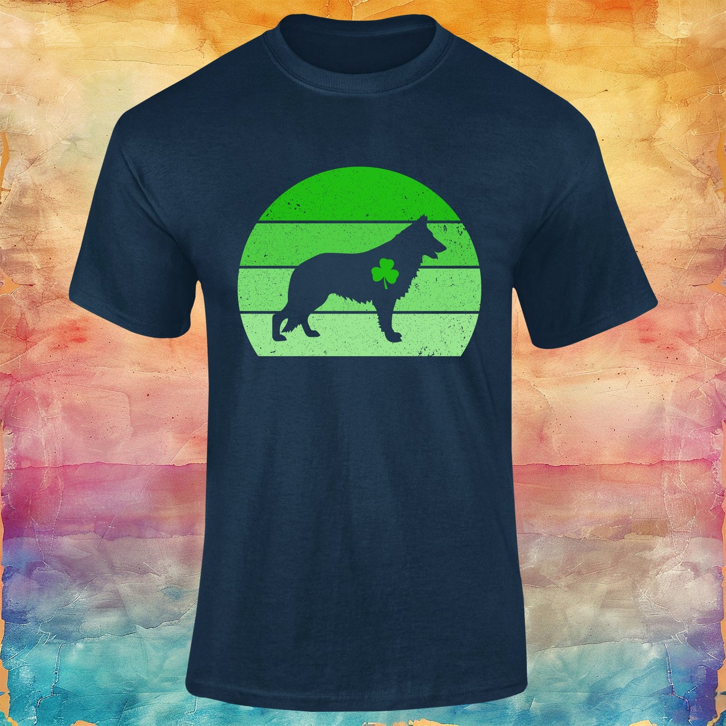German Shepherd St Patricks Day Unisex Softstyle Tee