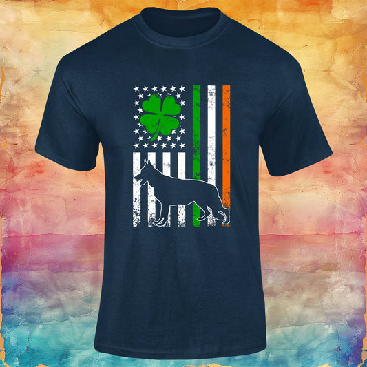 German Shepherd St Patricks Day Unisex Softstyle Tee