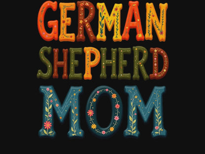 Vibrant German Shepherd Mom Unisex Softstyle Tee