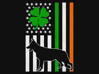 German Shepherd St Patricks Day Unisex Softstyle Tee