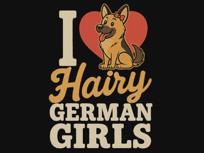 I Love Hairy German Girls Unisex Softstyle Tee