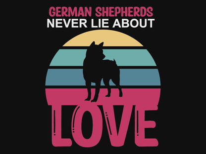 German Shepherds Never Lie About Love Unisex Softstyle Tee